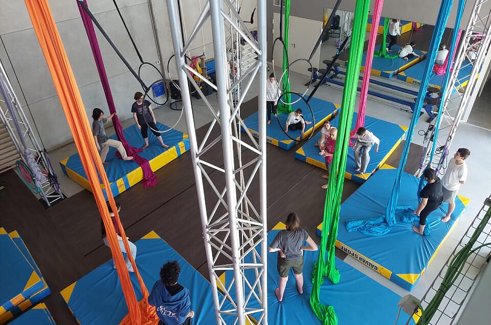 Alumnos de la Escuela – Taller de Circo – Ensayos de la compañía de Nacho Duato – Teatro Calderón